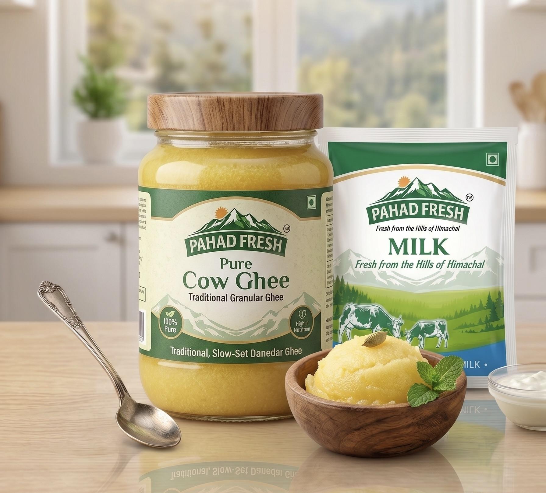 Pahad Fresh Ghee — golden & aromatic, fresh from the hills of Himachal